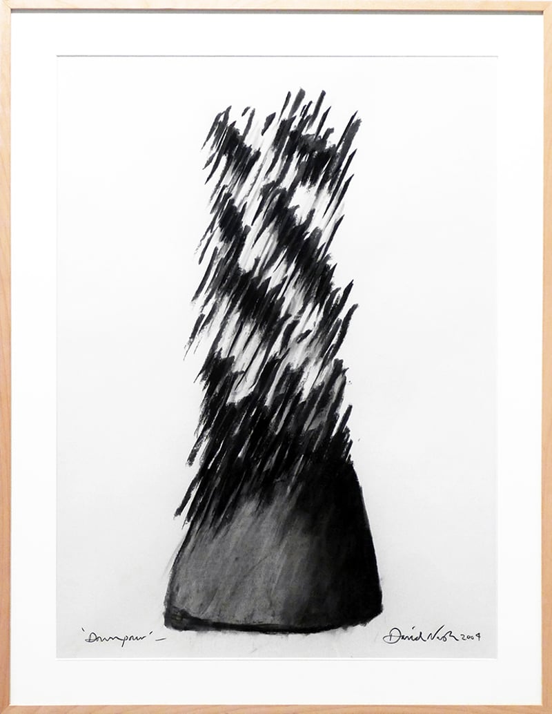 David Nash – Downpour, 2004 – Charbon