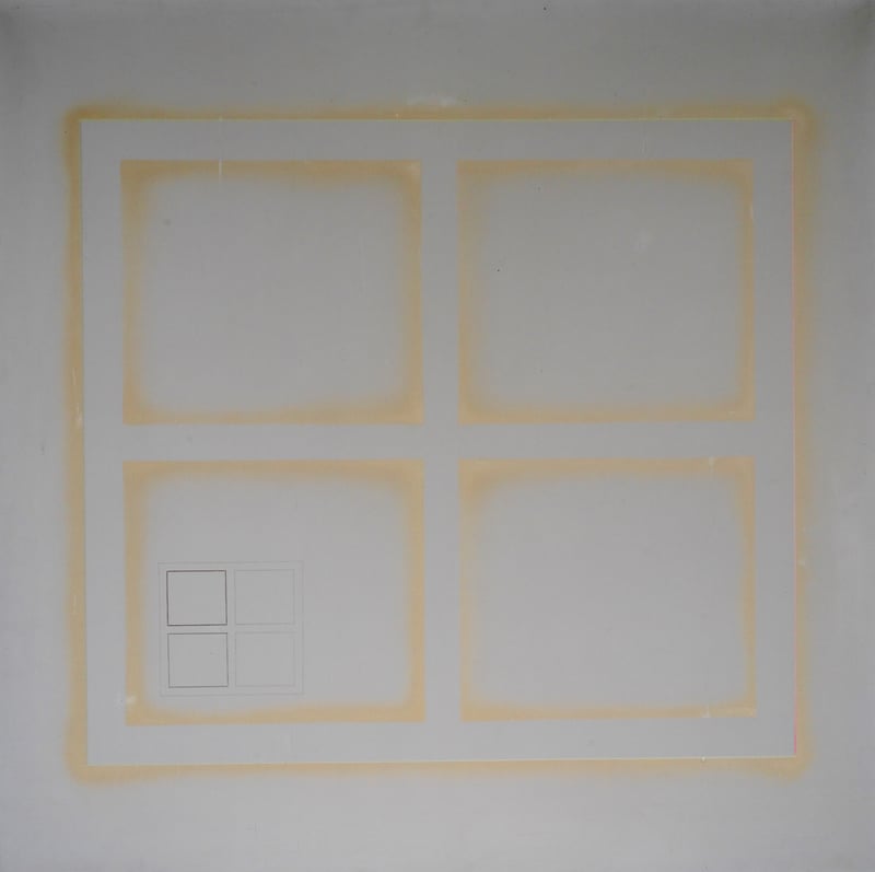 Shusaku Arakawa – Four dimensions exist in one dimension, 1965 – Acrílico Sobre Lienzo Shusaku Arakawa – Four dimensions exist in one dimension, 1965 – Acrílico Sobre Lienzo