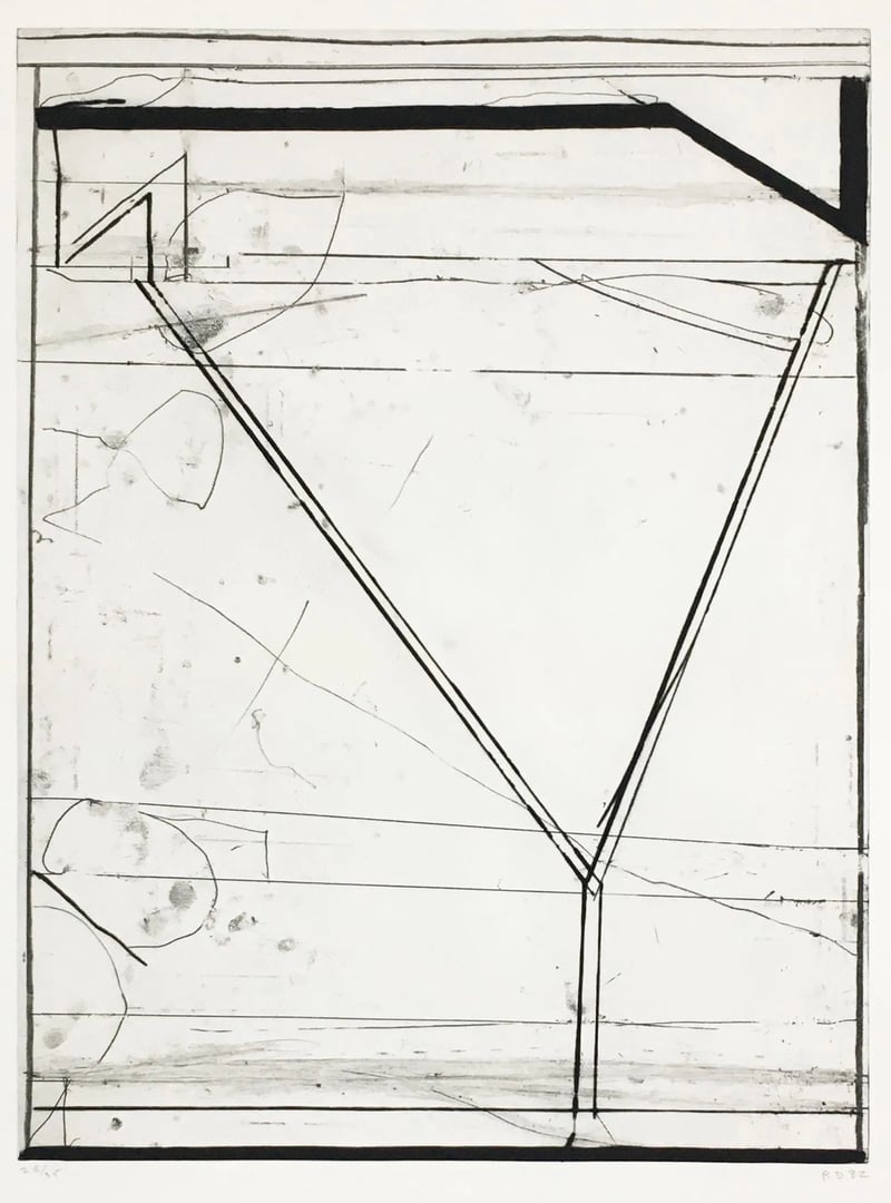 Richard Diebenkorn – Softground Y, 1982 – Ets Richard Diebenkorn – Softground Y, 1982 – Ets