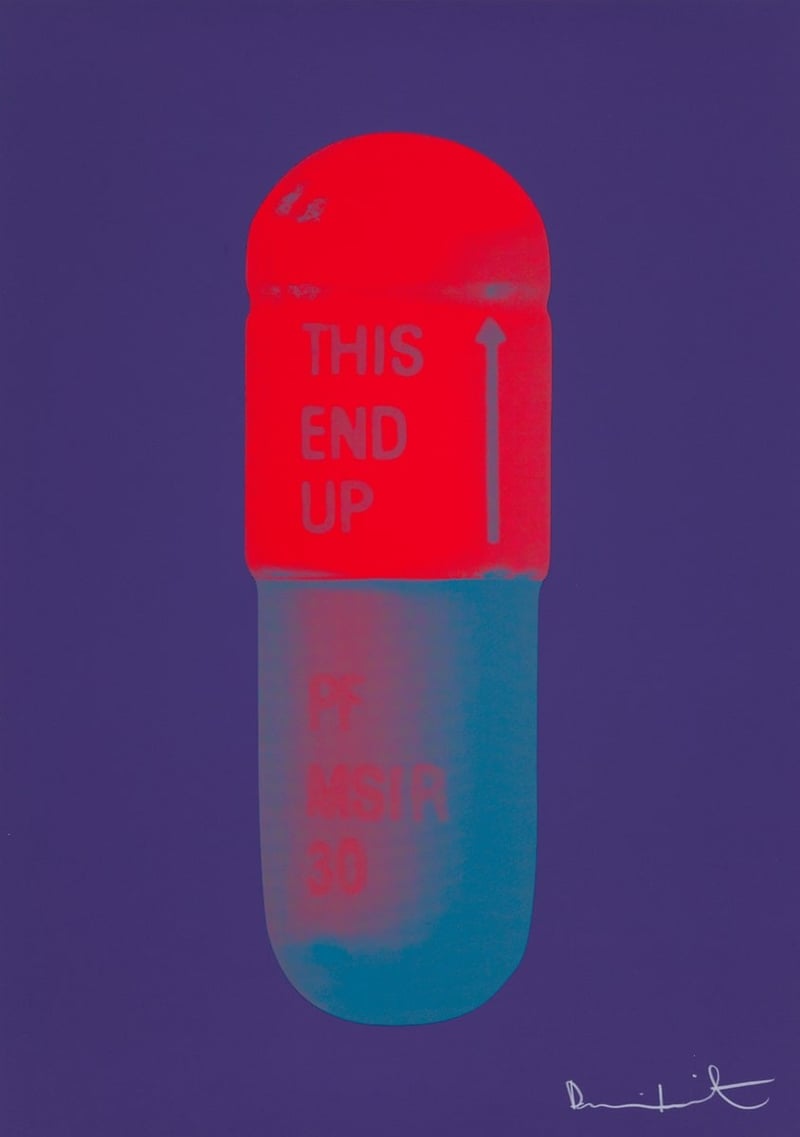 Damien Hirst – The Cure (violet/electric red/powder blue), 2014 – Silkscreen Damien Hirst – The Cure (violet/electric red/powder blue), 2014 – Silkscreen
