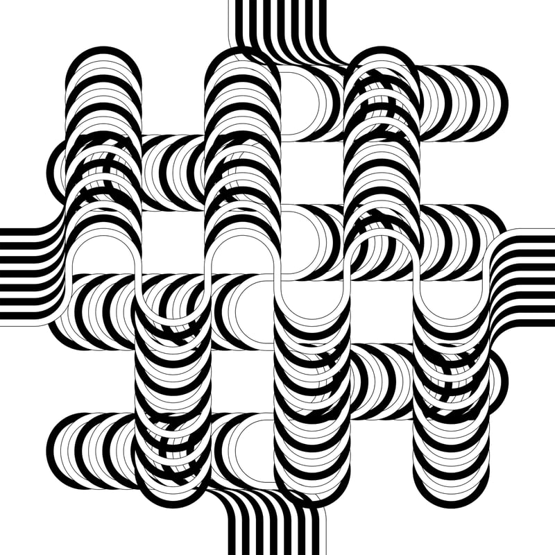 Julio Le Parc – Larga marcha, 4 bifurcaciones, 12 (black and white), 2021 – Lithographie Julio Le Parc – Larga marcha, 4 bifurcaciones, 12 (black and white), 2021 – Lithographie