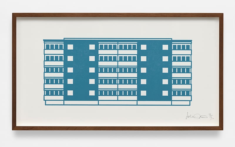 Julian Opie – Apartment 1, 2021 – Houtsnede Julian Opie – Apartment 1, 2021 – Houtsnede