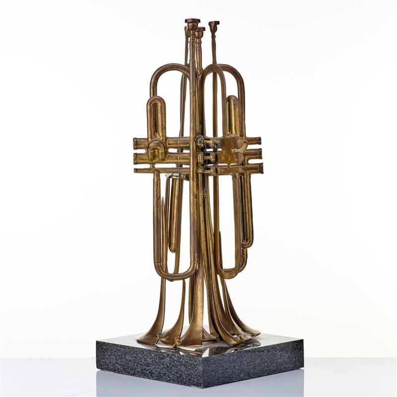 Fernandez Arman – Trompettes découpées, 1989 – Brons