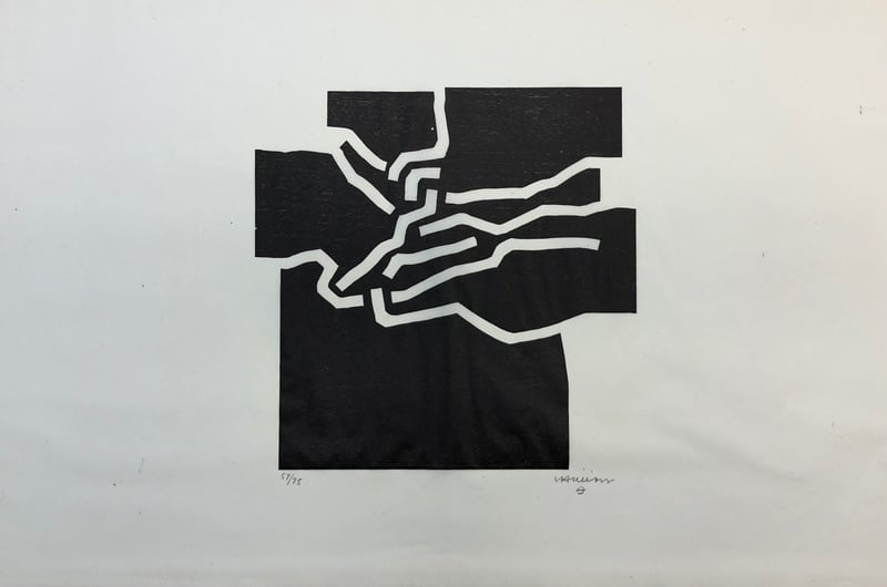 Eduardo Chillida – Beltza IV, 1969 – Xylographie