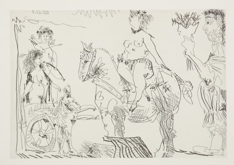Pablo Picasso – Le Cocu magnifique, 1968 – Aguafuerte Pablo Picasso – Le Cocu magnifique, 1968 – Aguafuerte