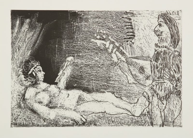 Pablo Picasso – Le Cocu magnifique I, 1968 – Aguafuerte
