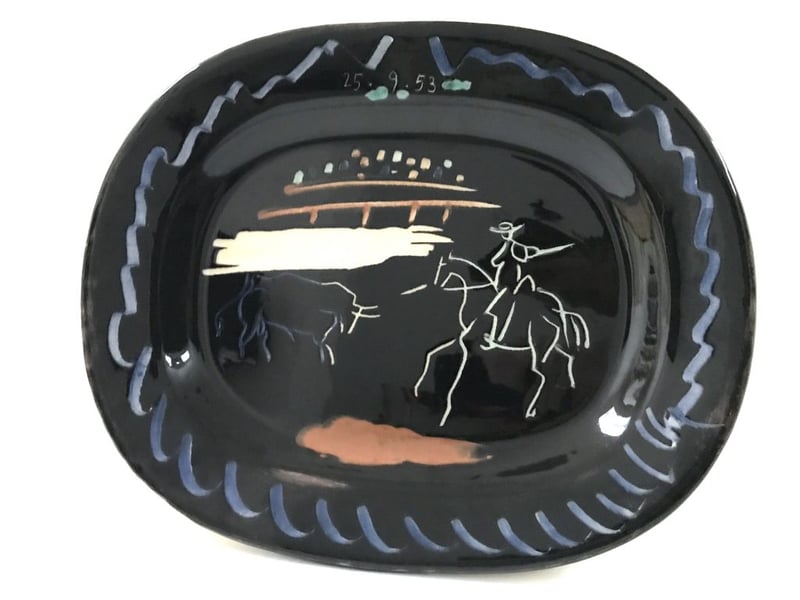 Pablo Picasso – Corrida sur fond noir, 1953 – Teller Pablo Picasso – Corrida sur fond noir, 1953 – Teller