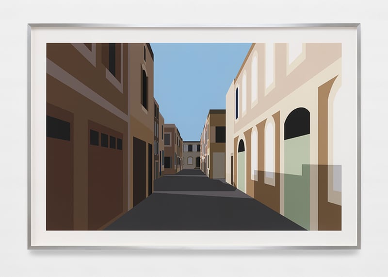 Julian Opie – French Village 3, 2021 – Imprimante a jet Julian Opie – French Village 3, 2021 – Imprimante a jet