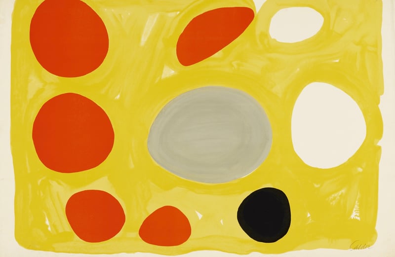 Alexander Calder – Grey Oval (Flat Mobile), 1974/1975 – Lithografie Alexander Calder – Grey Oval (Flat Mobile), 1974/1975 – Lithografie