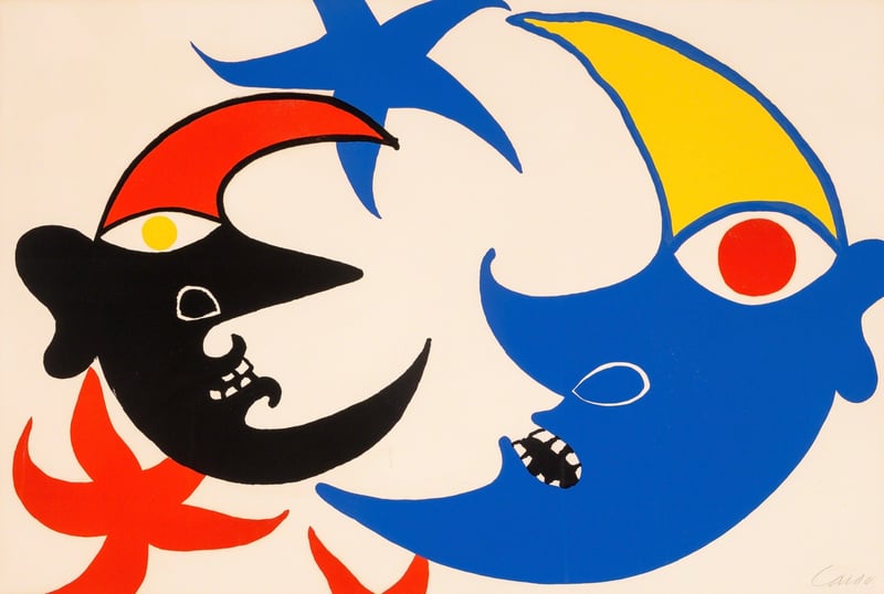 Alexander Calder – Les Deux Lues, 1974 – Lithographie