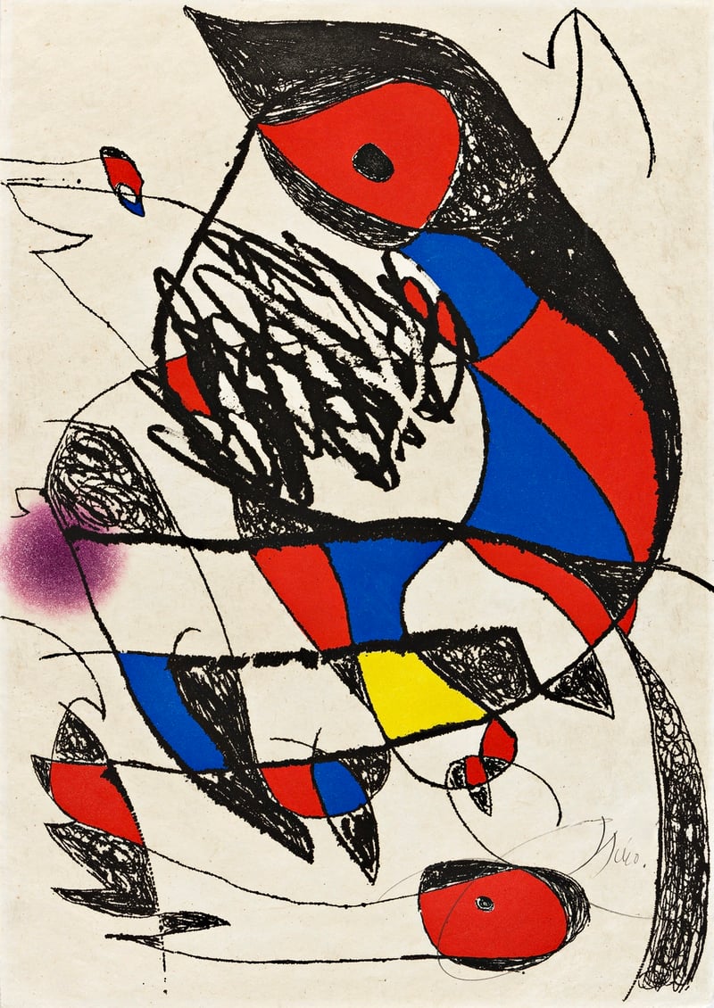 Joan Miró – Passage De L'Egyptienne 12, 1985 – Aguafuerte Joan Miró – Passage De L'Egyptienne 12, 1985 – Aguafuerte