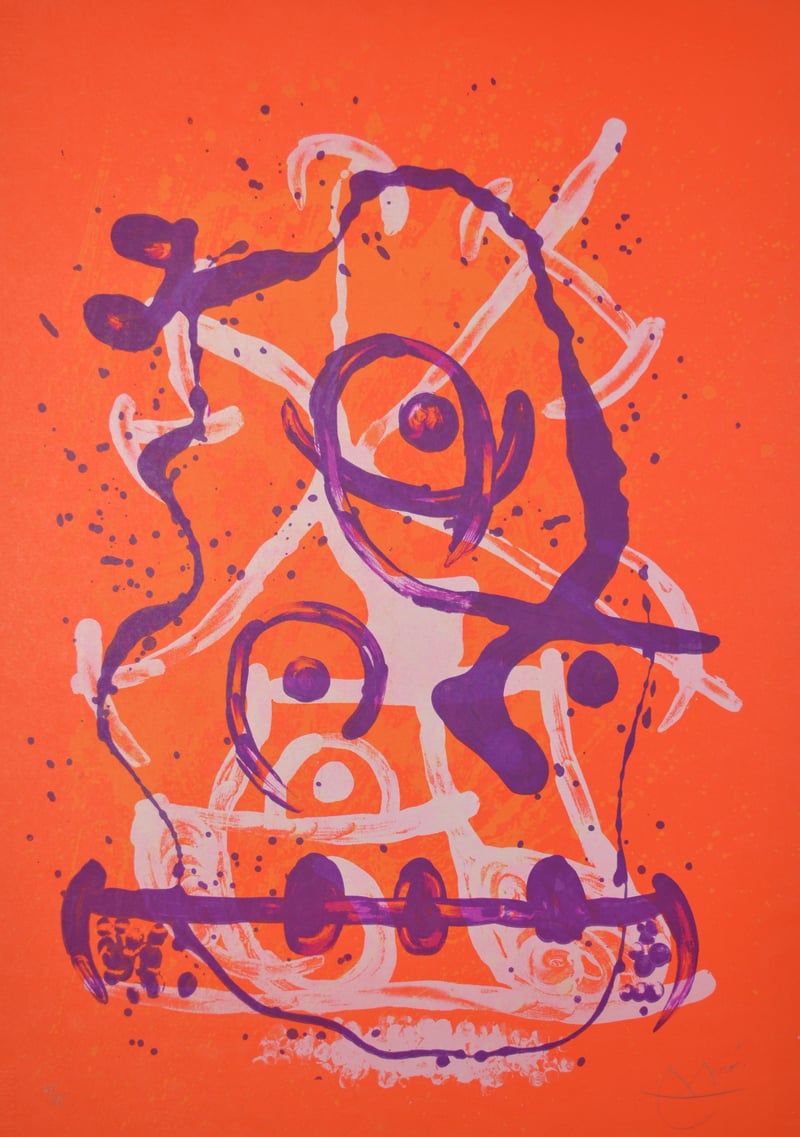 Joan Miró – Chevauchee Rouge Et Violet - M610, 1969 – Lithograph Joan Miró – Chevauchee Rouge Et Violet - M610, 1969 – Lithograph