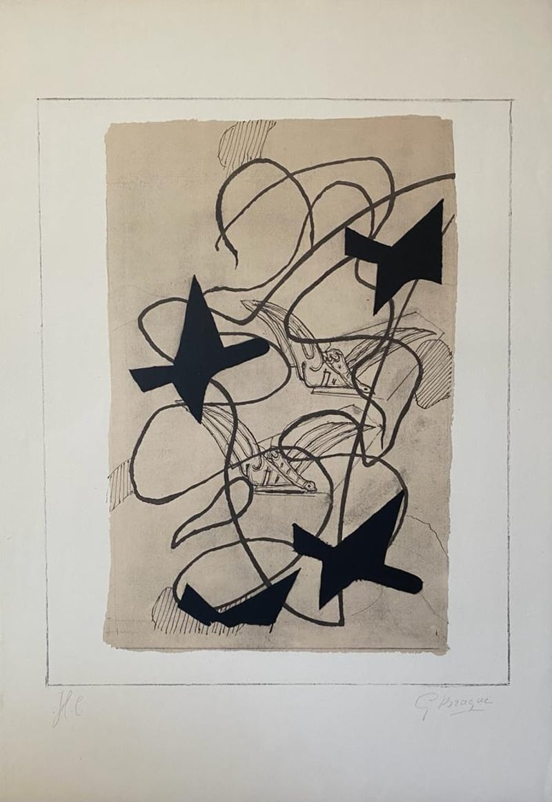 Georges Braque – L'envol, 1971 – Lithographie Georges Braque – L'envol, 1971 – Lithographie