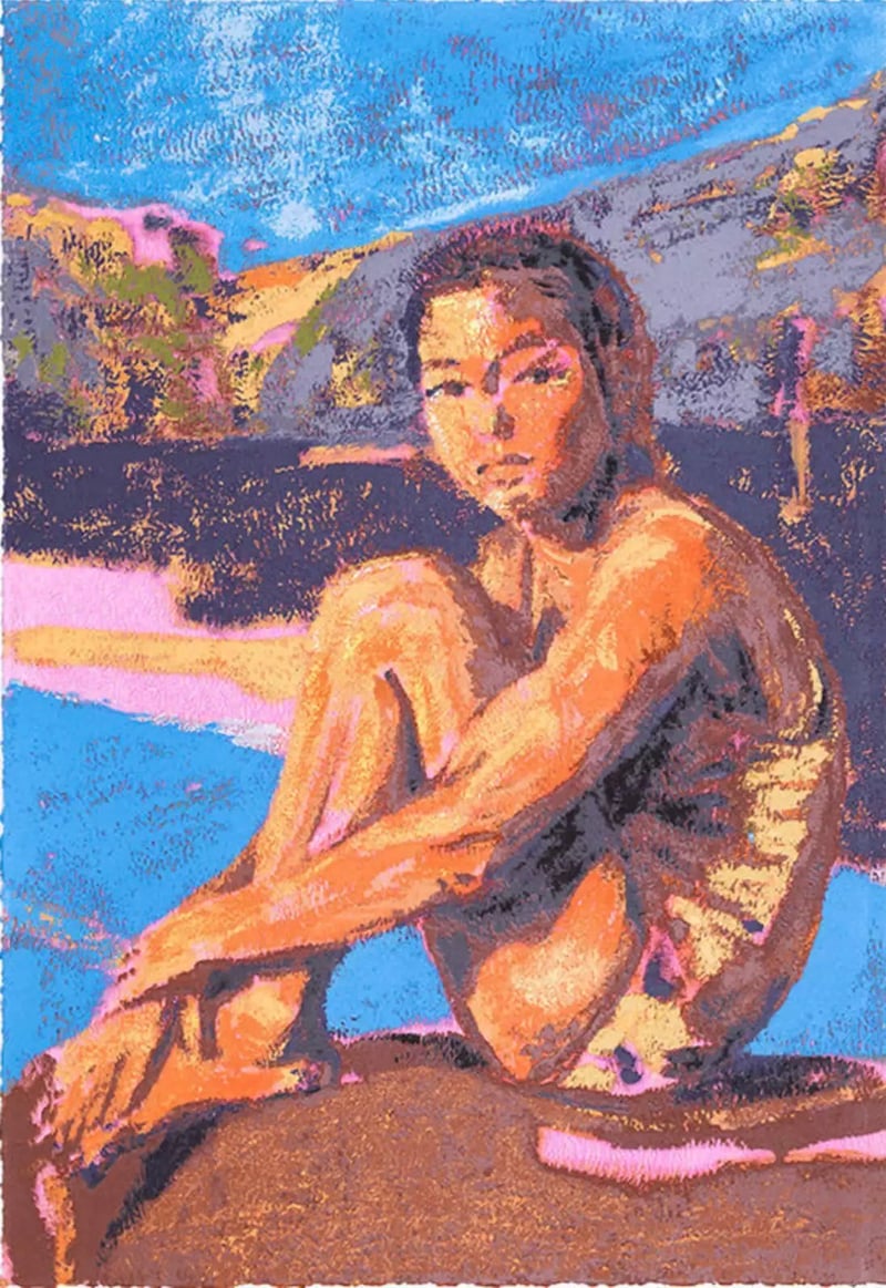 Claire Tabouret – The Swimmer, 2019 – Gemengde techniek.