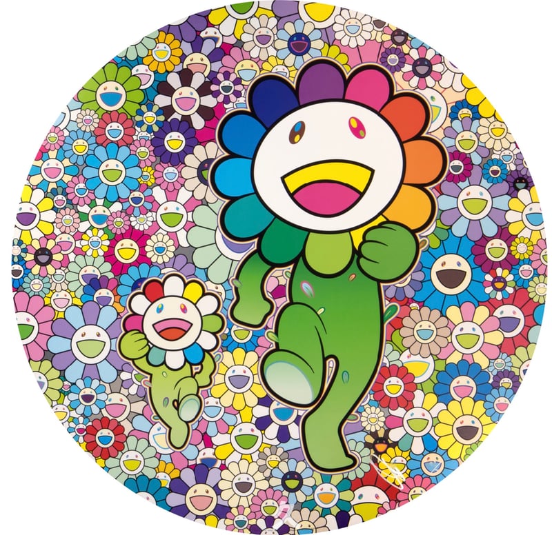 Takashi Murakami – Rum Pum Pum In A Field Of Flowers!, 2022 – Impresión offset Takashi Murakami – Rum Pum Pum In A Field Of Flowers!, 2022 – Impresión offset