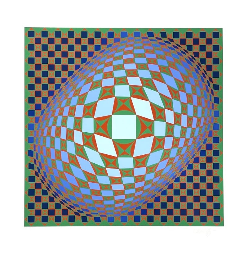 Victor Vasarely – Vilag – Zeefdruk Victor Vasarely – Vilag – Zeefdruk