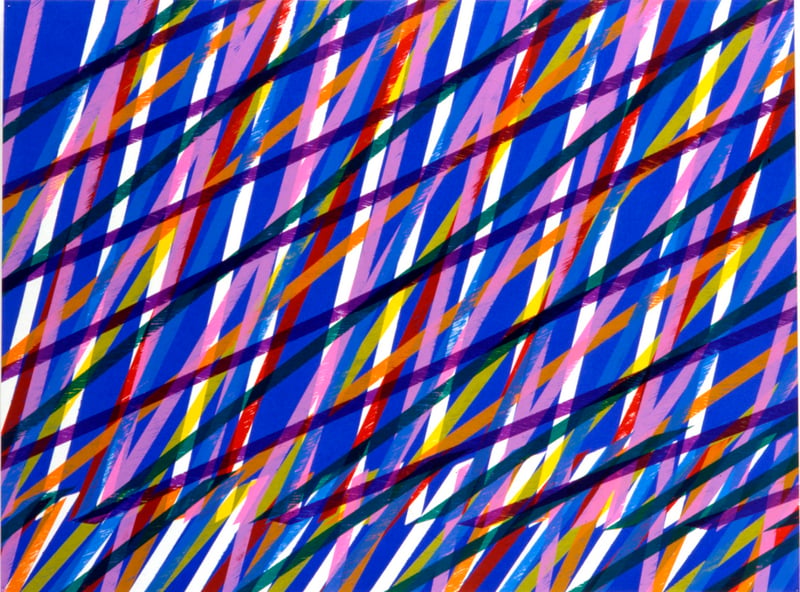 Piero Dorazio – Blue Lines, 1988 – Silkscreen