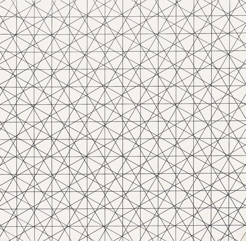 Francois Morellet – Untitled (Intersecting Lines), 1975 – Litografía