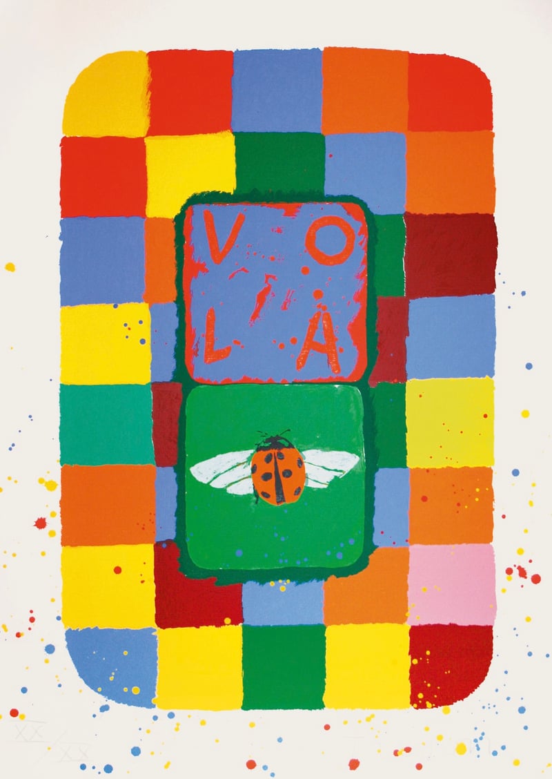 Joe Tilson – Vola/Coccinella, 2001 – Lithograph