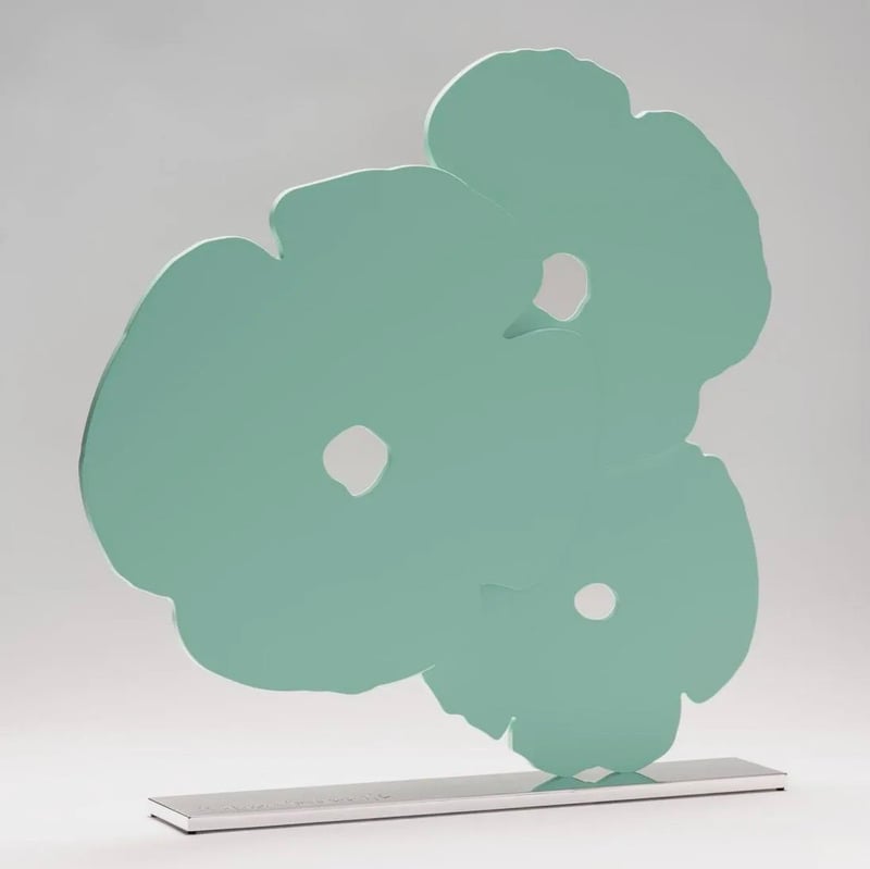 Donald Sultan – Aqua Poppies, 2021 – Mixed média Donald Sultan – Aqua Poppies, 2021 – Mixed média