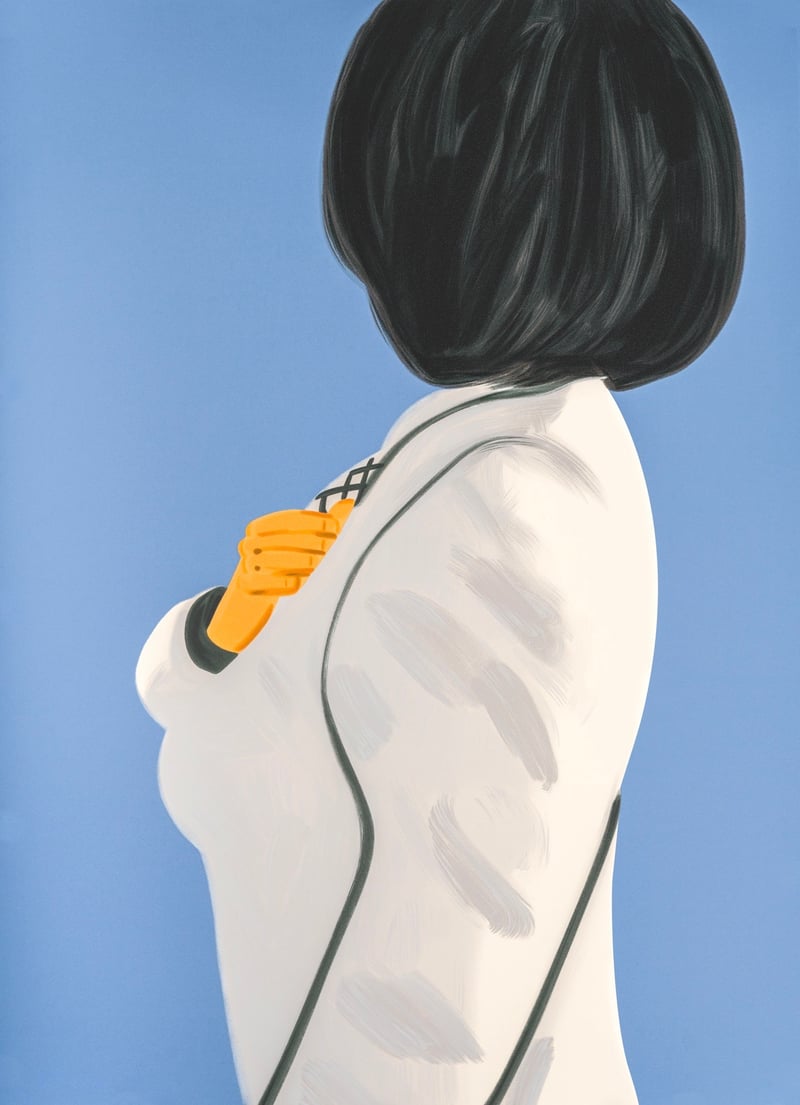 Alex Katz – Vivien in White Coat, 2021 – Silkscreen Alex Katz – Vivien in White Coat, 2021 – Silkscreen