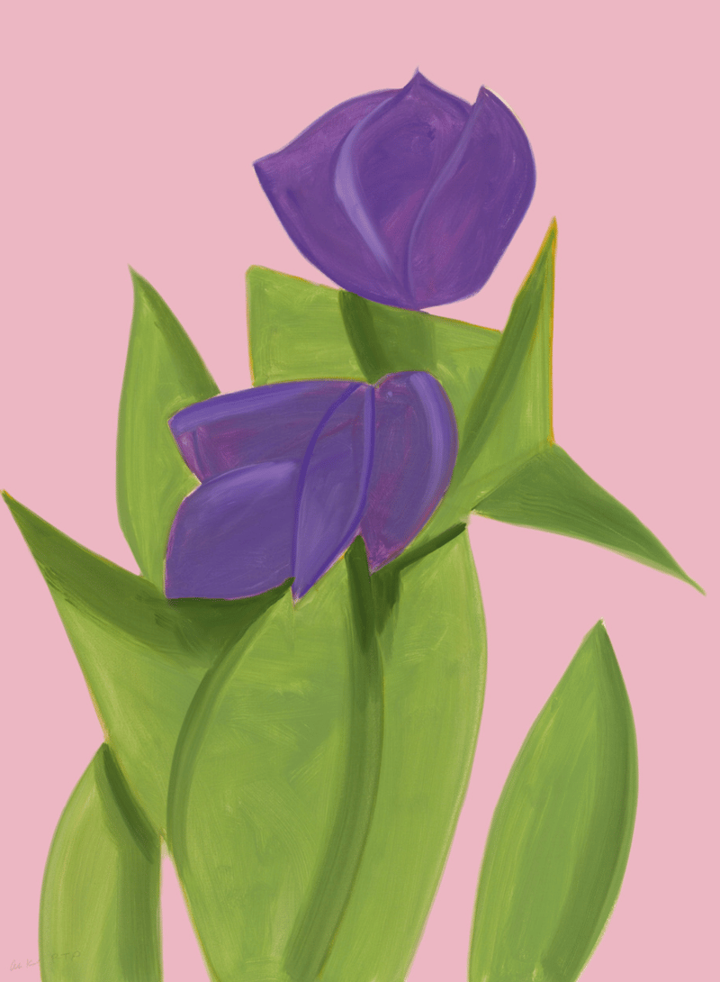 Alex Katz – Purple Tulips 2, 2021 – Pigment print Alex Katz – Purple Tulips 2, 2021 – Pigment print