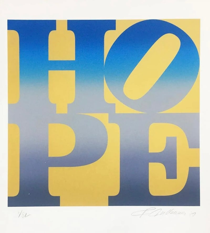 Indiana, Robert | Winter (Four Seasons of Hope), 2012 — available on Composition Gallery