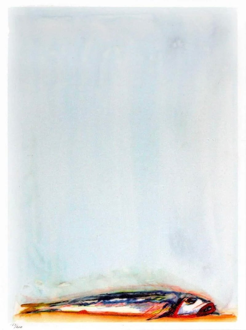 Thiebaud Wayne – Trout Fishing in America, 1994 – Lithografie Thiebaud Wayne – Trout Fishing in America, 1994 – Lithografie