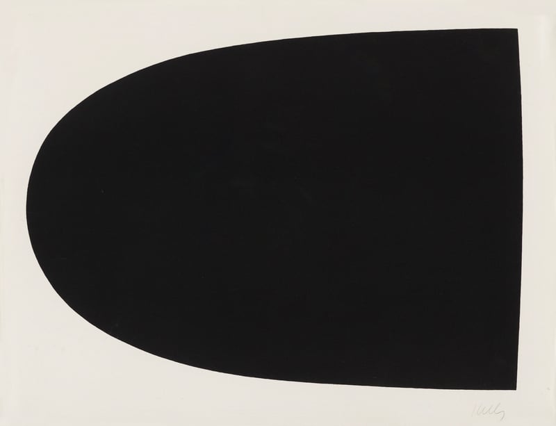 Ellsworth Kelly – Black, from the 9 Portfolio, 1972 – Lithograph Ellsworth Kelly – Black, from the 9 Portfolio, 1972 – Lithograph