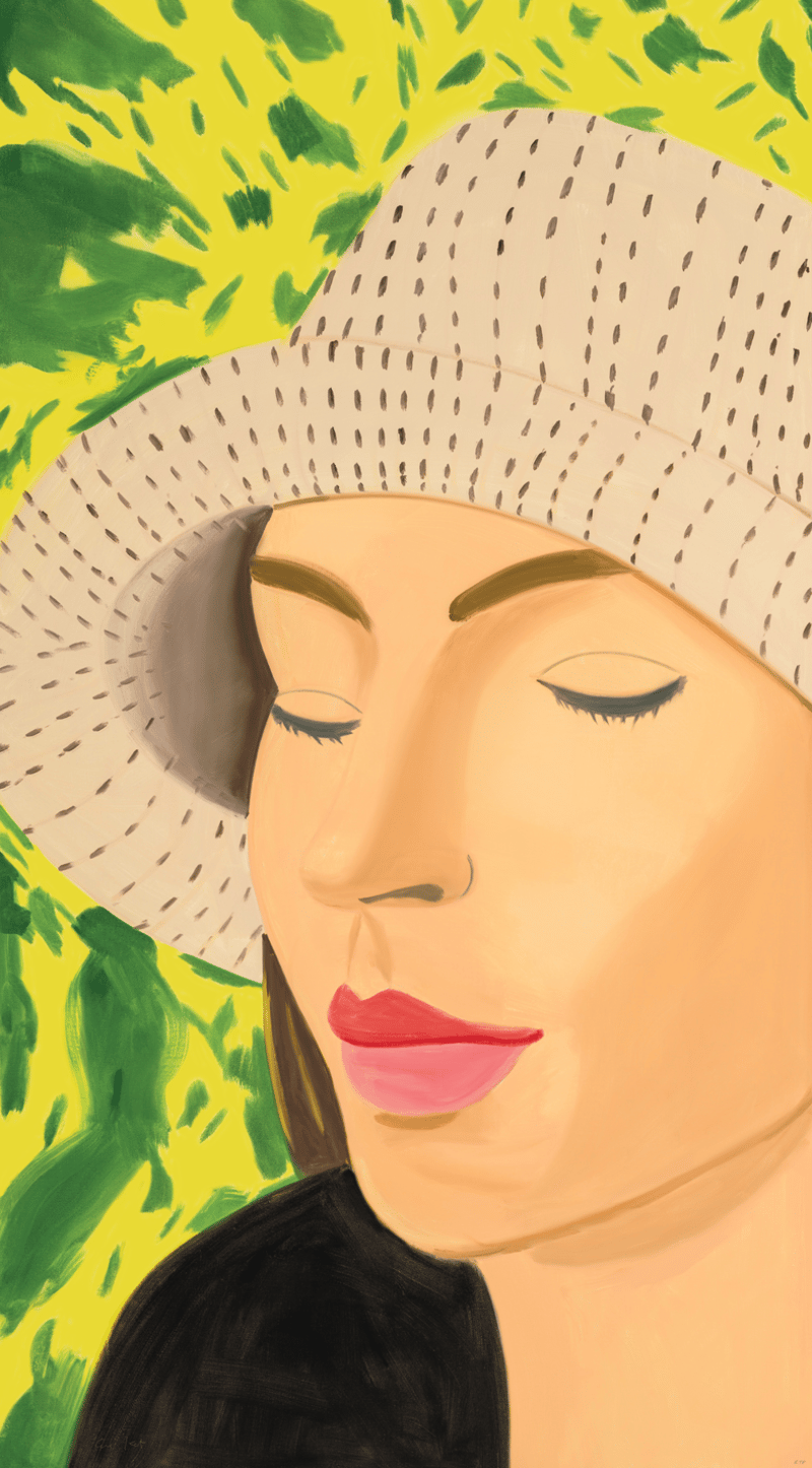 Alex Katz – Straw Hat 3, 2021 – Archiv-Druck Alex Katz – Straw Hat 3, 2021 – Archiv-Druck