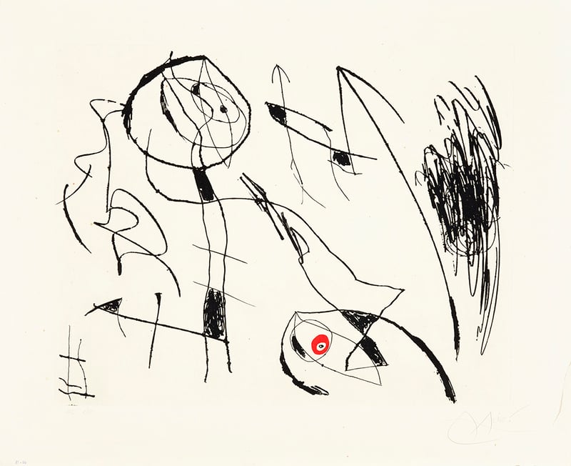 Joan Miró – Serie Mallorca I, 1973 – Gravure à l'eau-forte Joan Miró – Serie Mallorca I, 1973 – Gravure à l'eau-forte