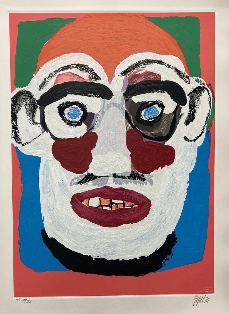 Karel Appel – Face, 1979 – Mixed Media