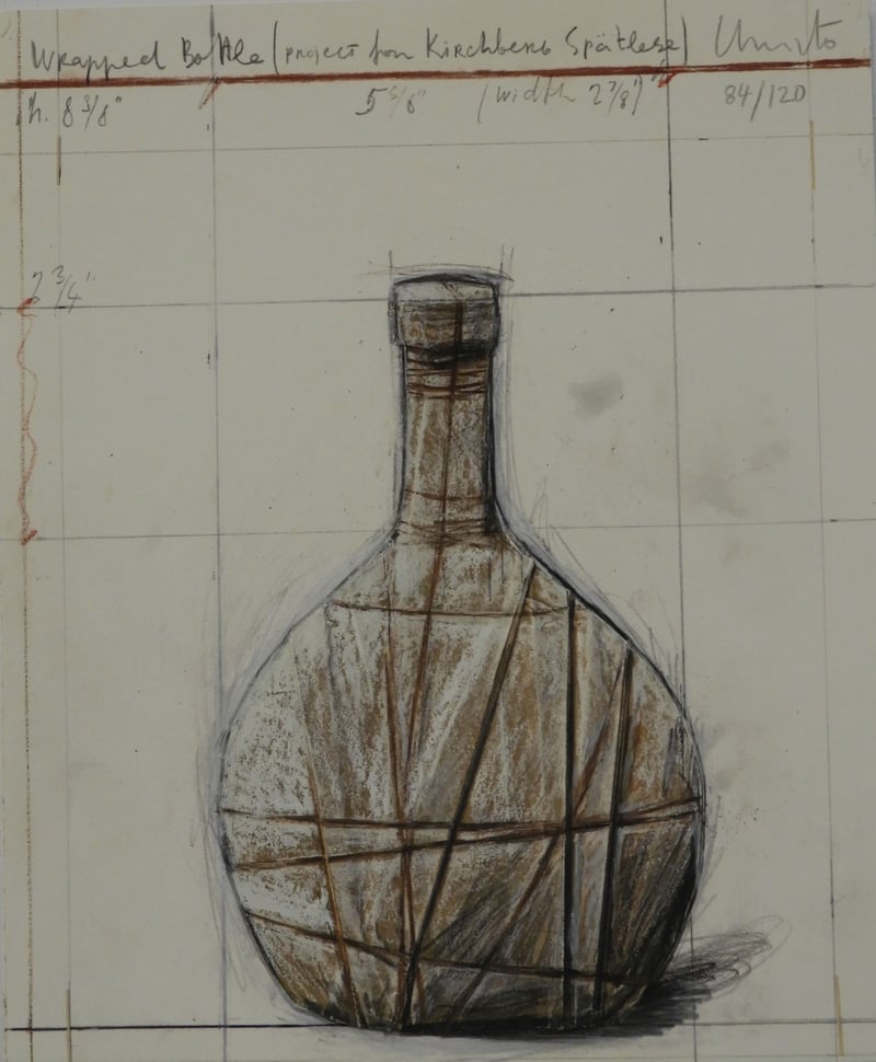 Javacheff Christo – Wrapped bottle, 2007 – Técnica mixta