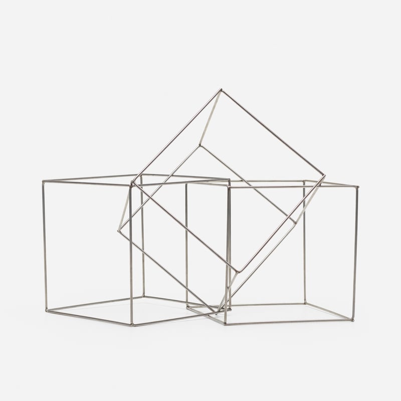 Francois Morellet – Trois cubes imbriqués, 1977 – Metall Francois Morellet – Trois cubes imbriqués, 1977 – Metall
