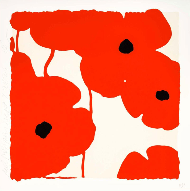 Donald Sultan – Red Poppies, Sept 7, 2022, 2022 – Sérigraphie/Silkscreen Donald Sultan – Red Poppies, Sept 7, 2022, 2022 – Sérigraphie/Silkscreen