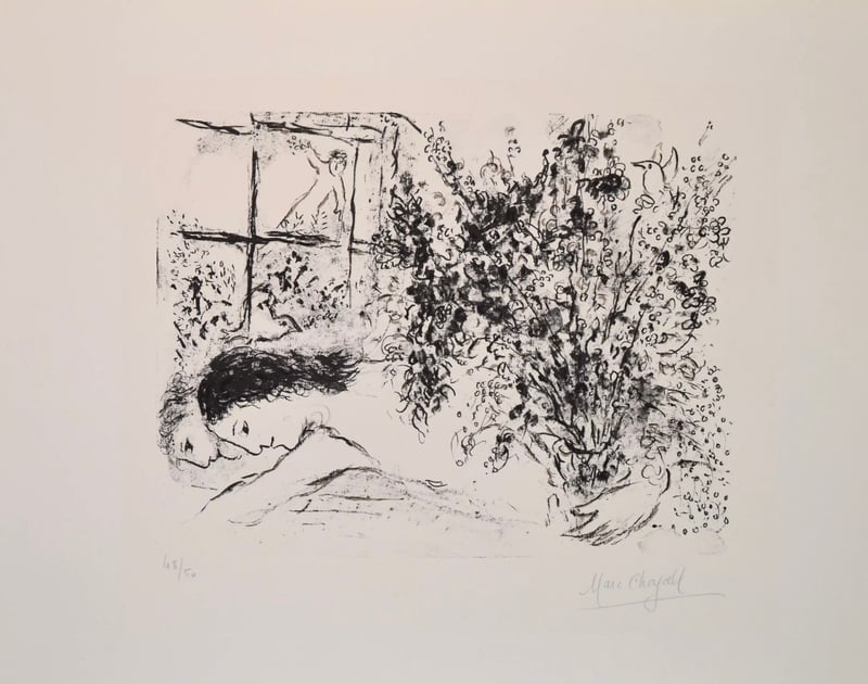 Marc Chagall – By the window - M624, 1971 – Litografía Marc Chagall – By the window - M624, 1971 – Litografía