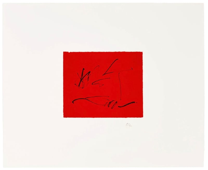 Robert Motherwell – Red Wind, 1987 – Lithograph Robert Motherwell – Red Wind, 1987 – Lithograph