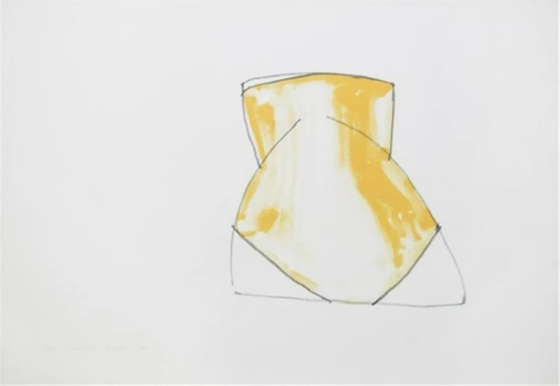 Joel Shapiro – Untitled (Naples Yellow), 1980 – Lithograph