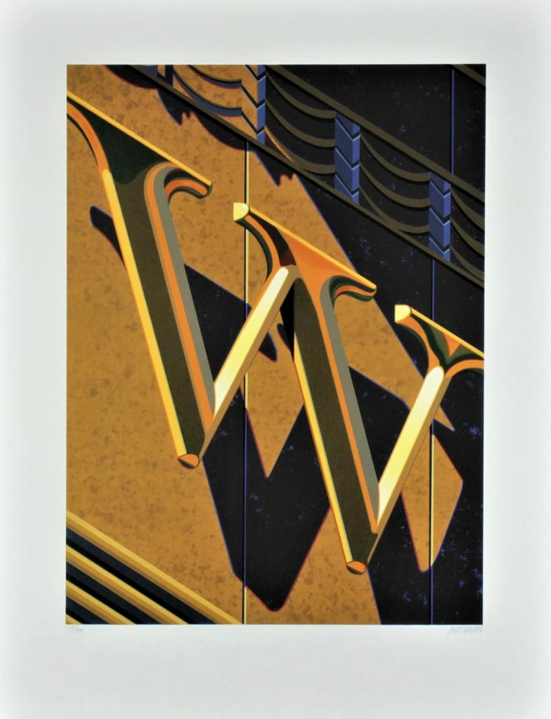 Robert Cottingham – The Letter W, 2001 – Lithographie