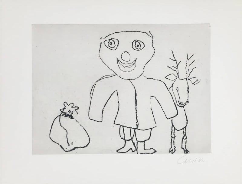 Alexander Calder – Santa Claus X, 1974 – Ets Alexander Calder – Santa Claus X, 1974 – Ets