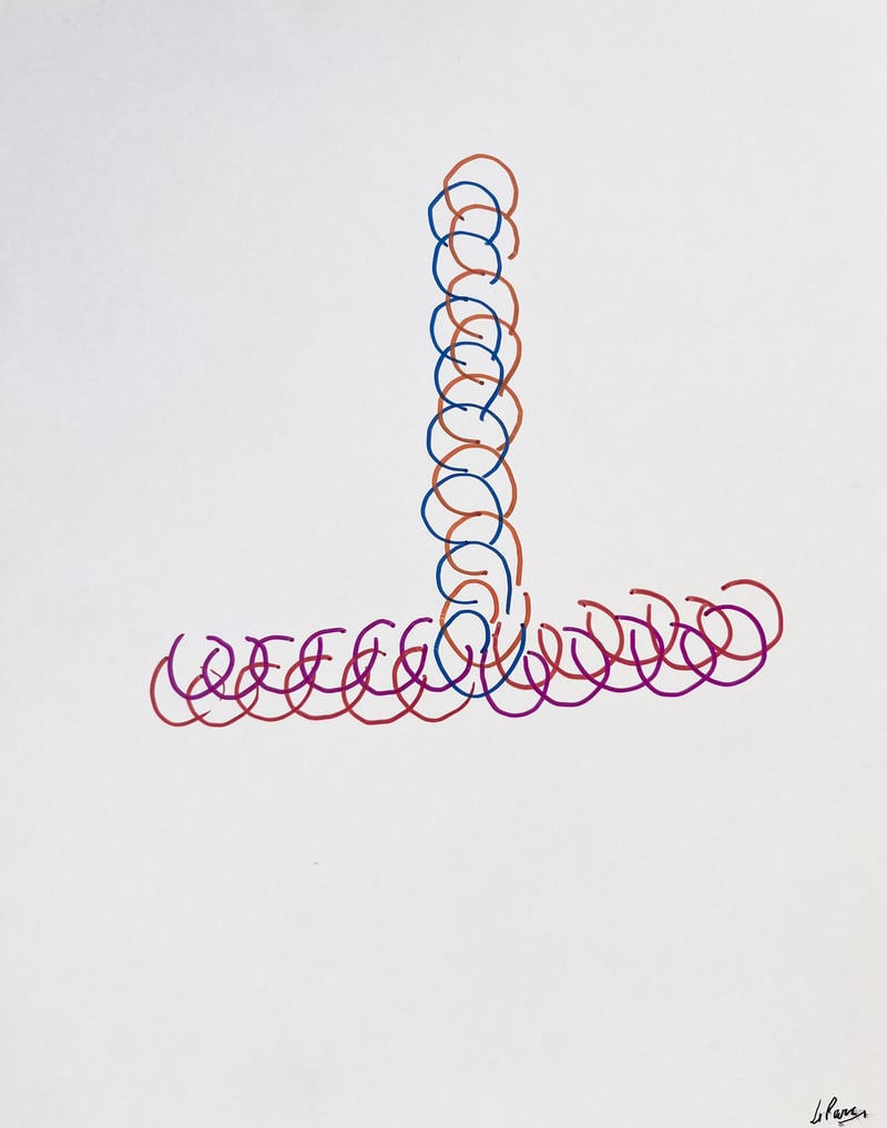 Julio Le Parc – Dessin Infinie 15, 2022 – Marqueur