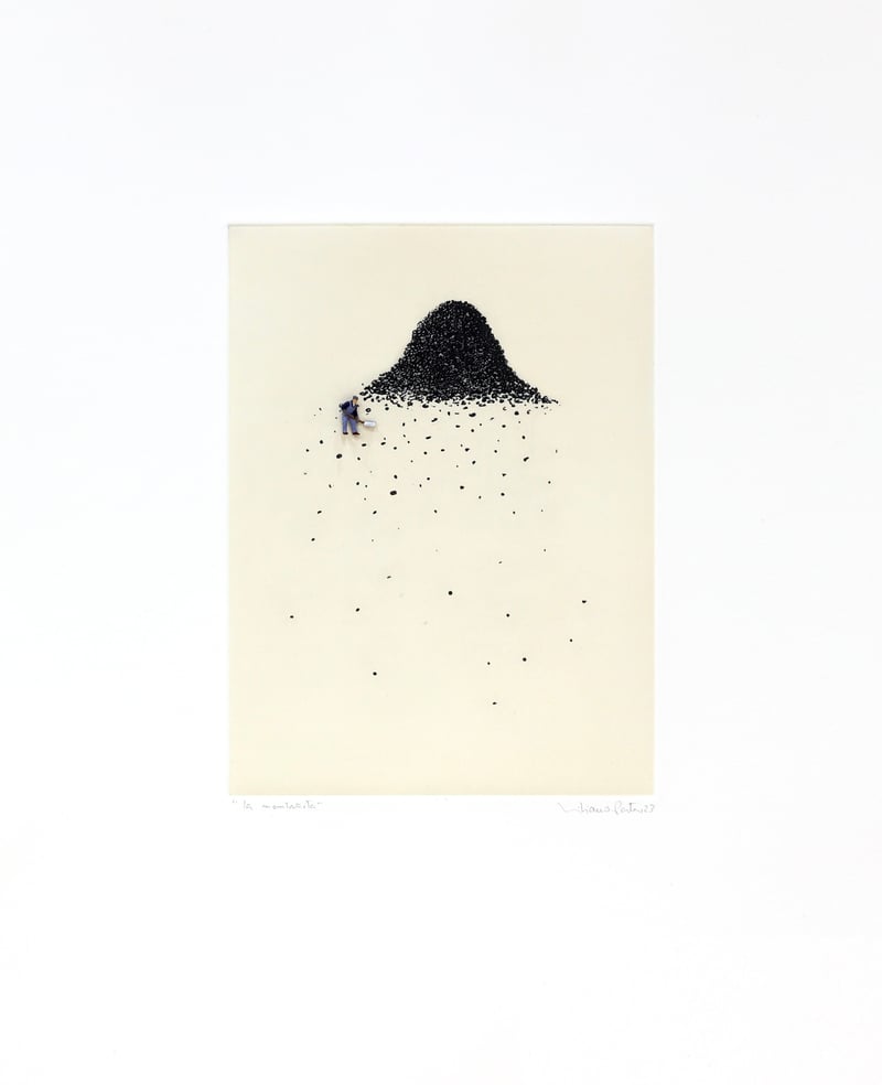 Liliana Porter – La montañita, 2023 – Collage