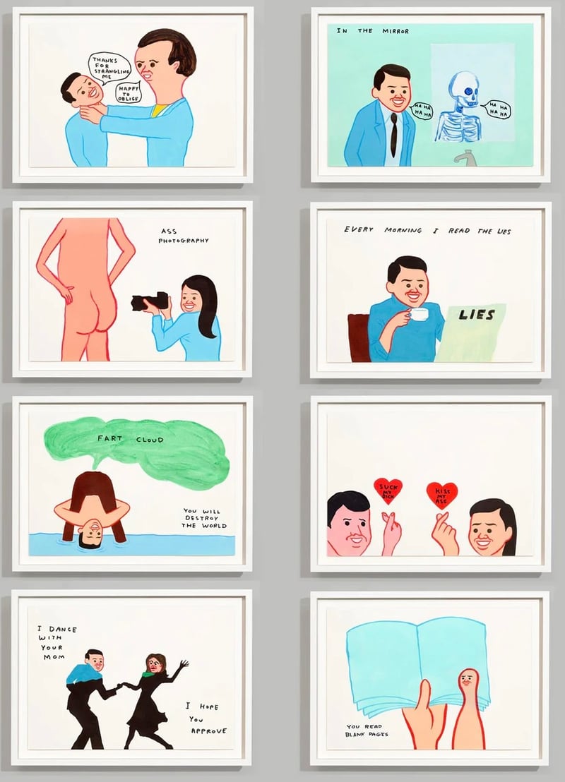 David Shrigley – Vote (set of 8), 2022 – Sérigraphie/Silkscreen David Shrigley – Vote (set of 8), 2022 – Sérigraphie/Silkscreen