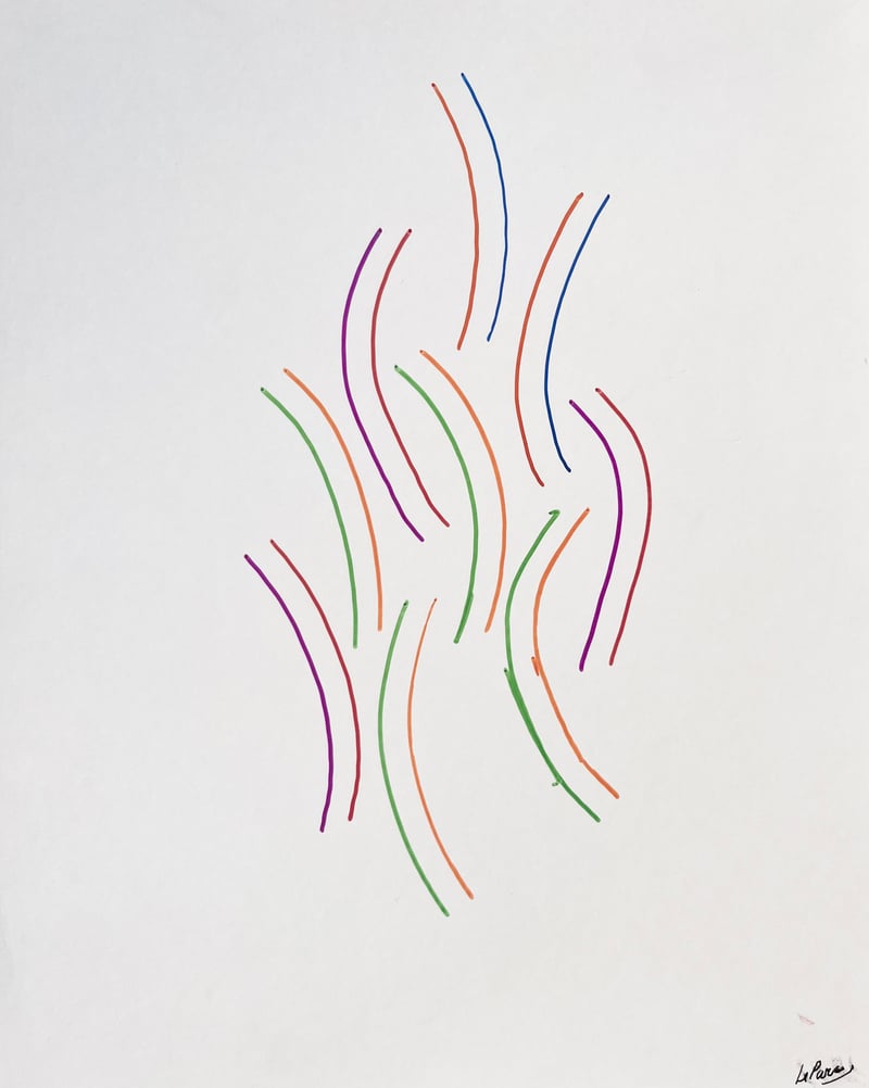 Julio Le Parc – Dessin Infinie 21, 2022 – Marqueur