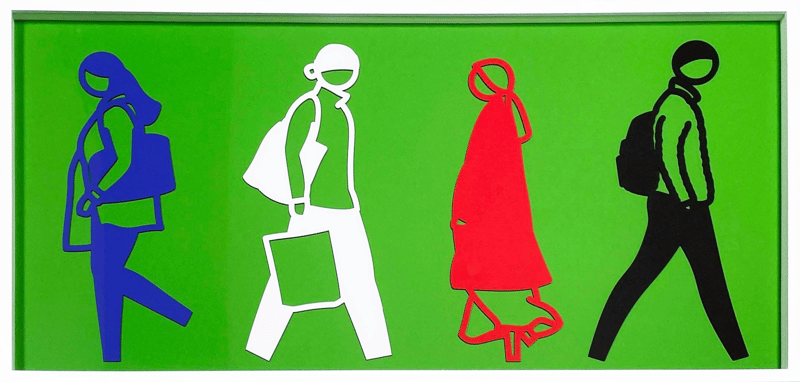 Julian Opie – Street 3, 2020 – Reliëf print Julian Opie – Street 3, 2020 – Reliëf print