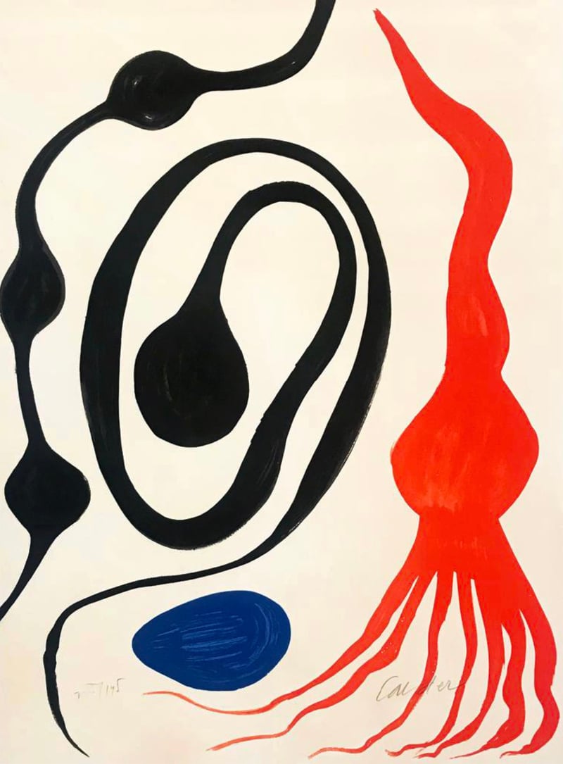 Alexander Calder – Our Unfinished Revolution: Octopus/Squid, 1975-1976 – Lithografie Alexander Calder – Our Unfinished Revolution: Octopus/Squid, 1975-1976 – Lithografie