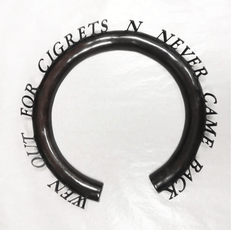 Ed Ruscha – Wen Out For Cigrets N Never Came Back, 2017 – Bronze