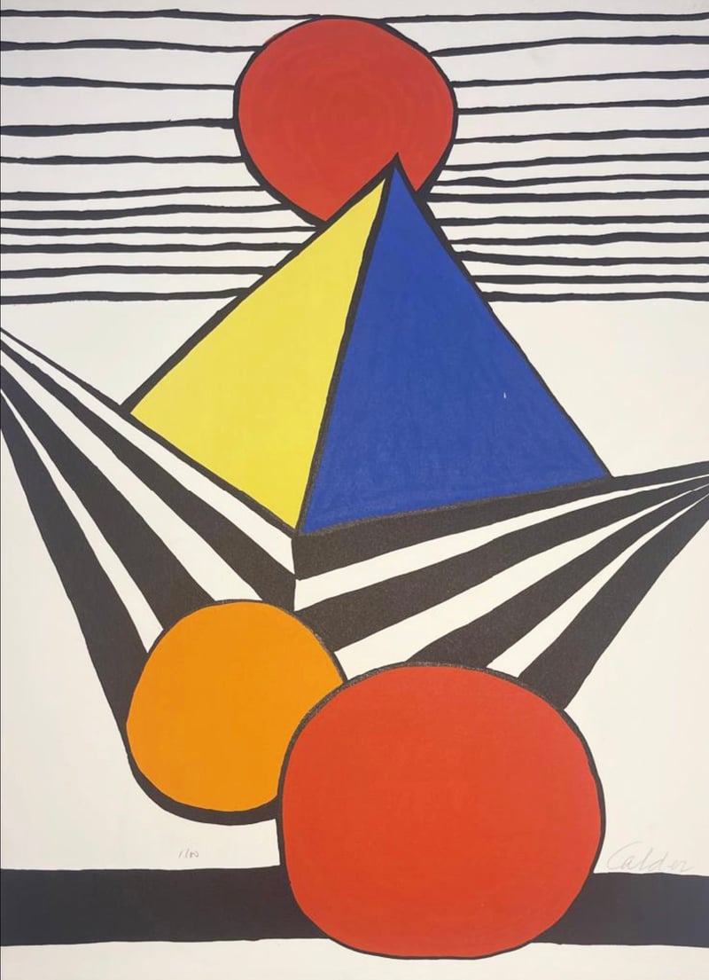 Alexander Calder – La pointe du progrès (from La Memoire Elementaire), 1976 – Lithografie