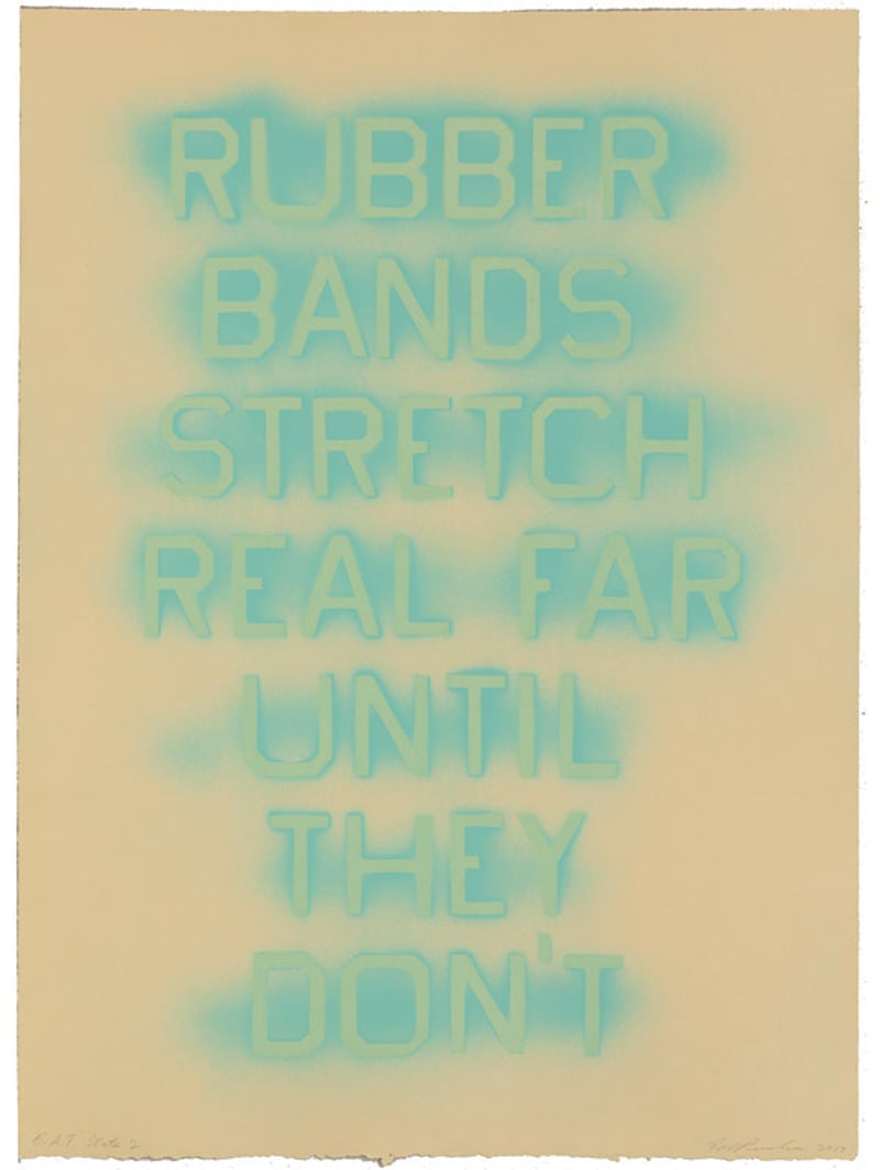 Ed Ruscha – Rubber Bands (State II), 2017 – Litografía