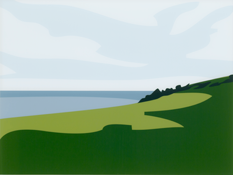 Julian Opie – Cornish Coast 1: Lantivet Coast, 2017 – Mixed média